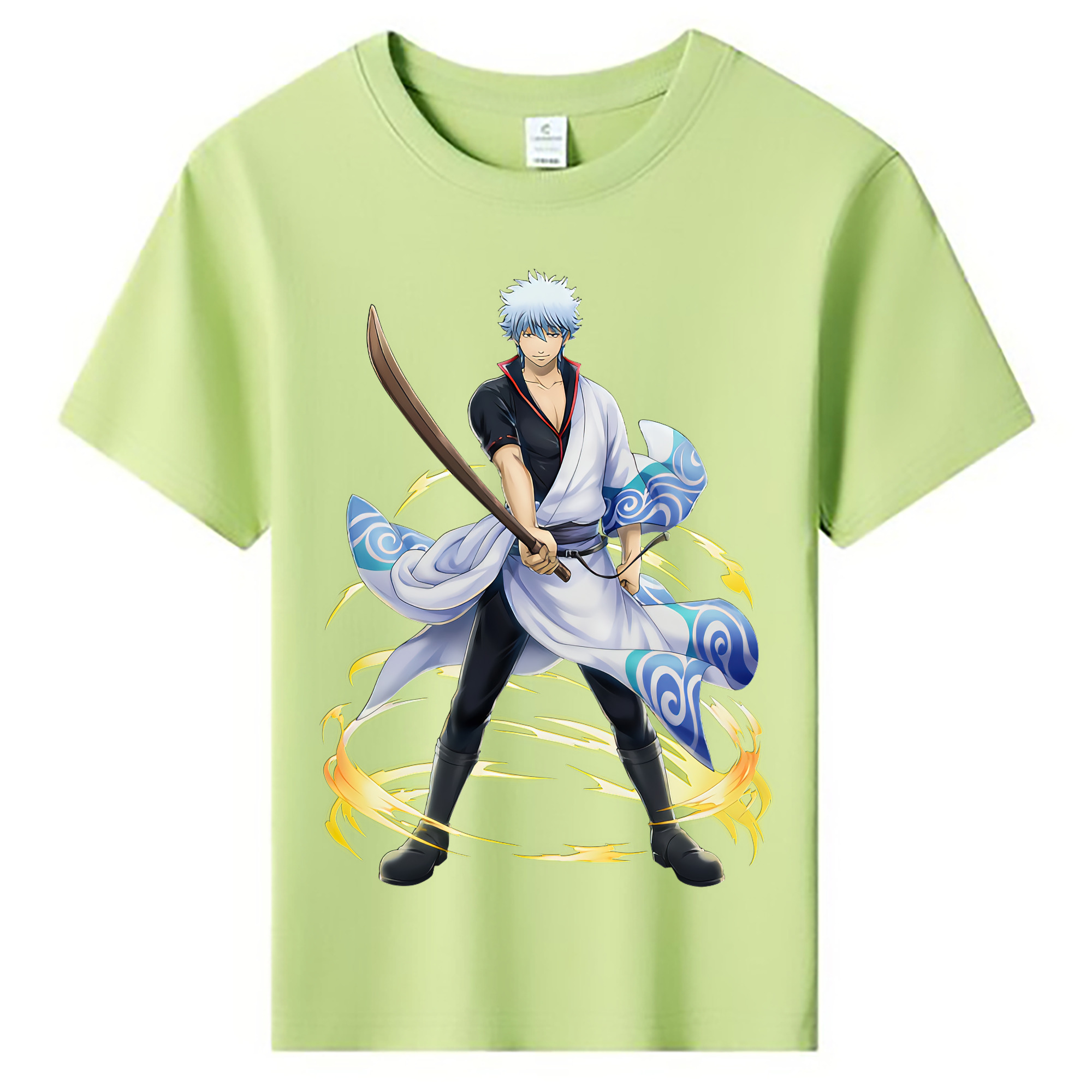 （画像用） ぎんたま 坂田銀時（さかたぎんとき） 神楽 志村新八（しむら しんぱち） GINTAMA Sakata Gintoki Kagura Shimura Shinpachi 綿100％キッズTシャツ（フロントプリント）